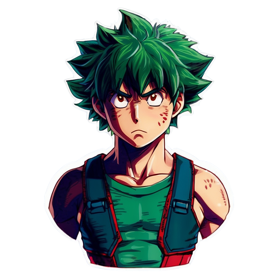 Deku Serious Look PNG qth52 PNG with transparent background