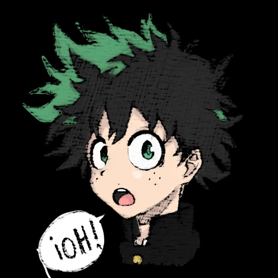 Deku Shocked Expression Art