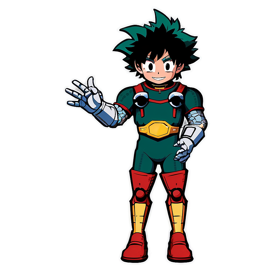 Deku Using One For All PNG nyr33 PNG with transparent background