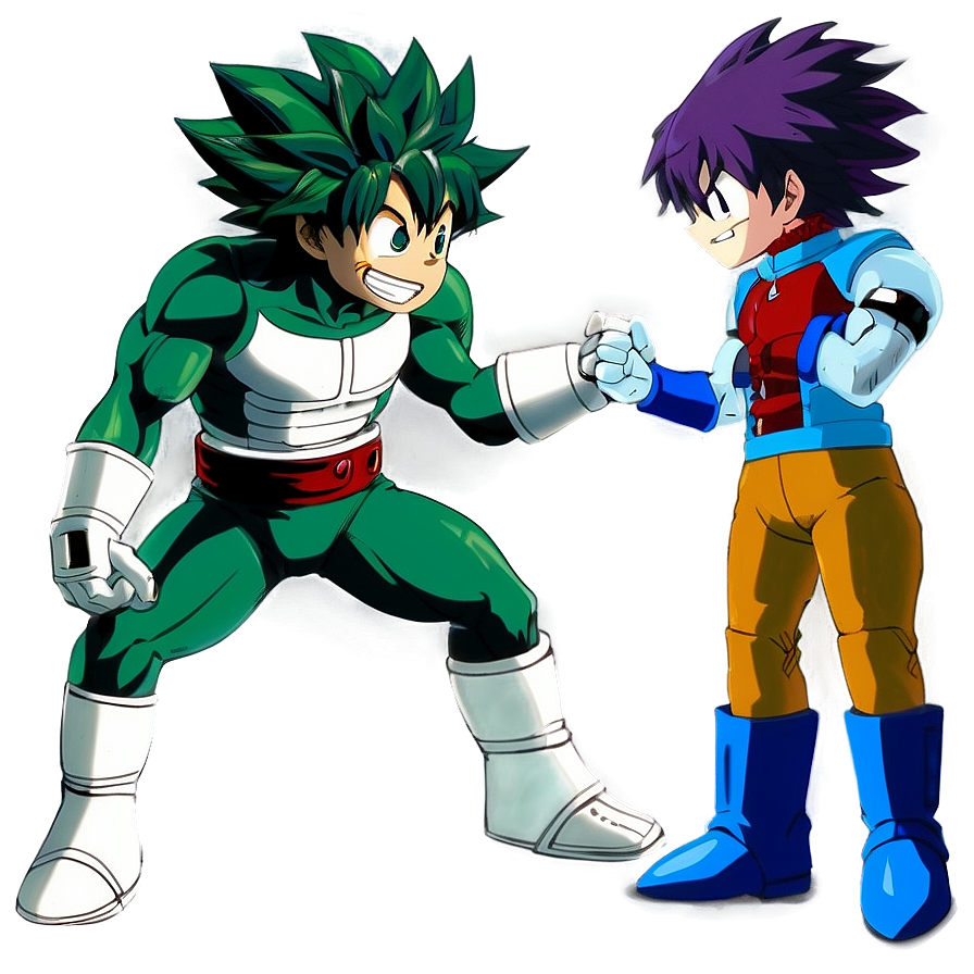Deku vs Villain PNG spg69 PNG with transparent background