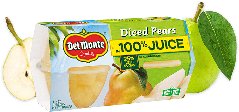 Del Monte Diced Pears Packaging