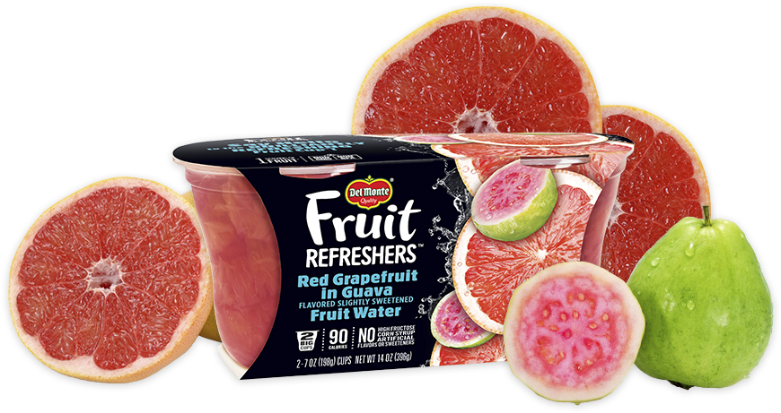 Fruit Refreshers® Red Grapefruit In Guava Flavored - Del Monte Fruit Refreshers Grapefruit, HD Png Download PNG with transparent background