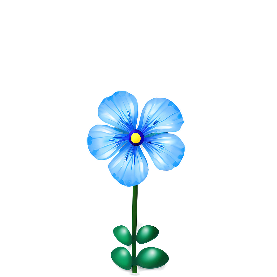 Delicate Blue Flower PNG 05242024 PNG with transparent background
