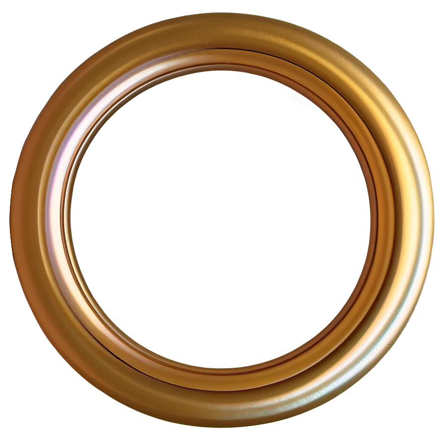 Delicate Gold Circle Frame Png 11