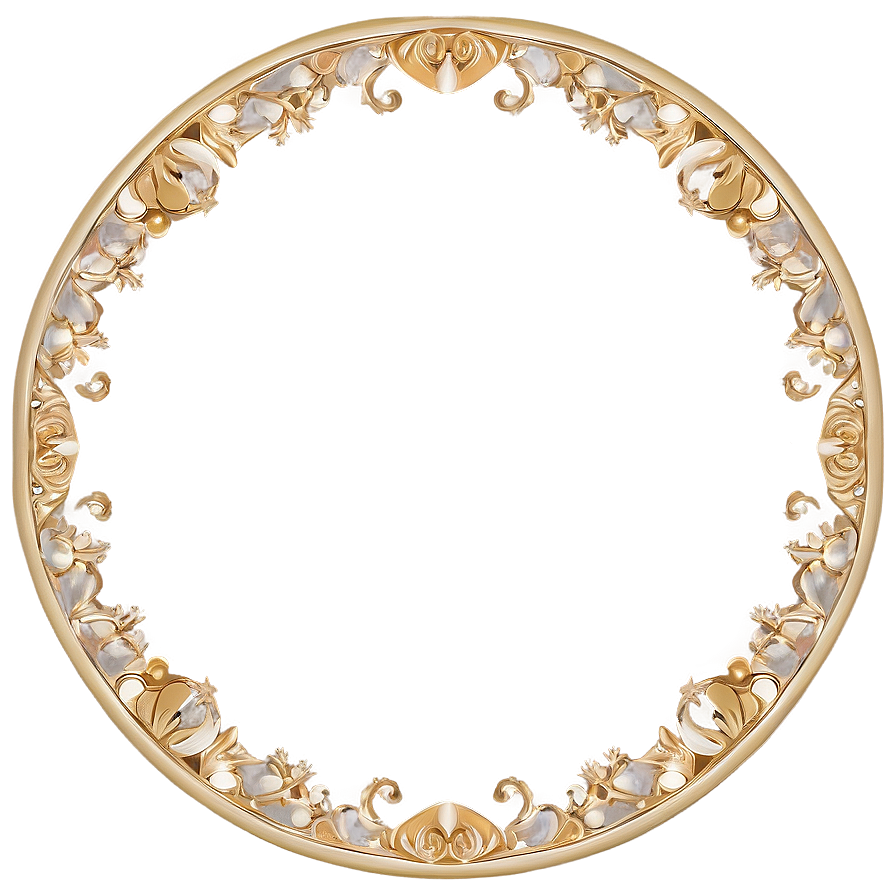 Delicate Gold Circle Frame Png Ypi