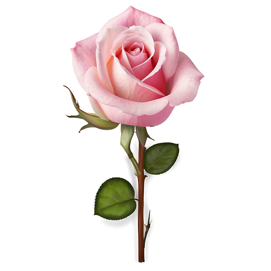 Delicate Pink Rose PNG pav PNG with transparent background