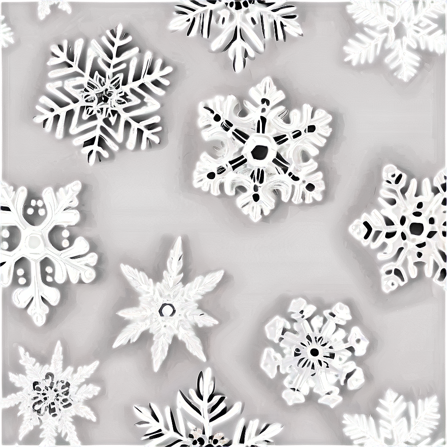 Delicate Snowflake Sketch Png 73