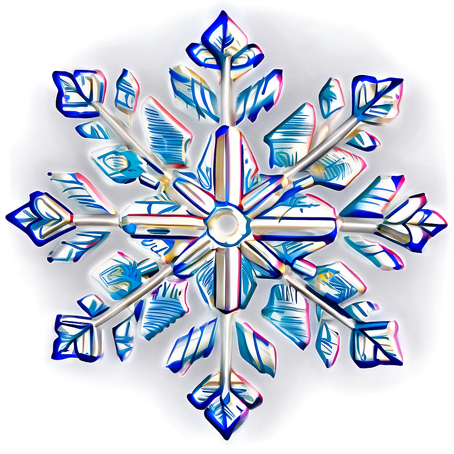 Delicate Snowflake Sketch Png Hkg3