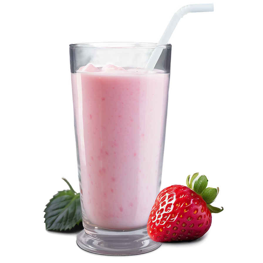 Delicious Strawberry Milk Glass Png 72