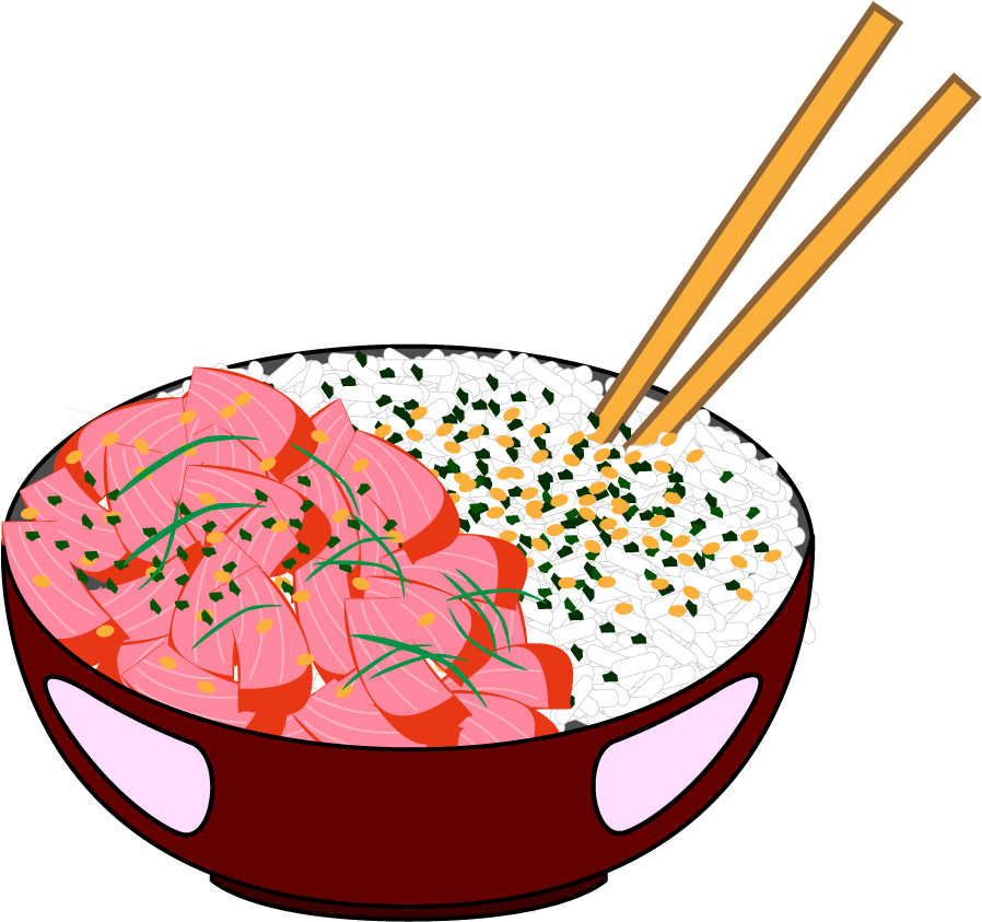 Clip Freeuse Library Rice Clipart Sushi Bowl Free On - Poke Bowl Clip Art PNG with transparent background