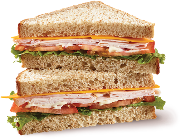 Delicious Turkey Sandwichon Wheat Bread