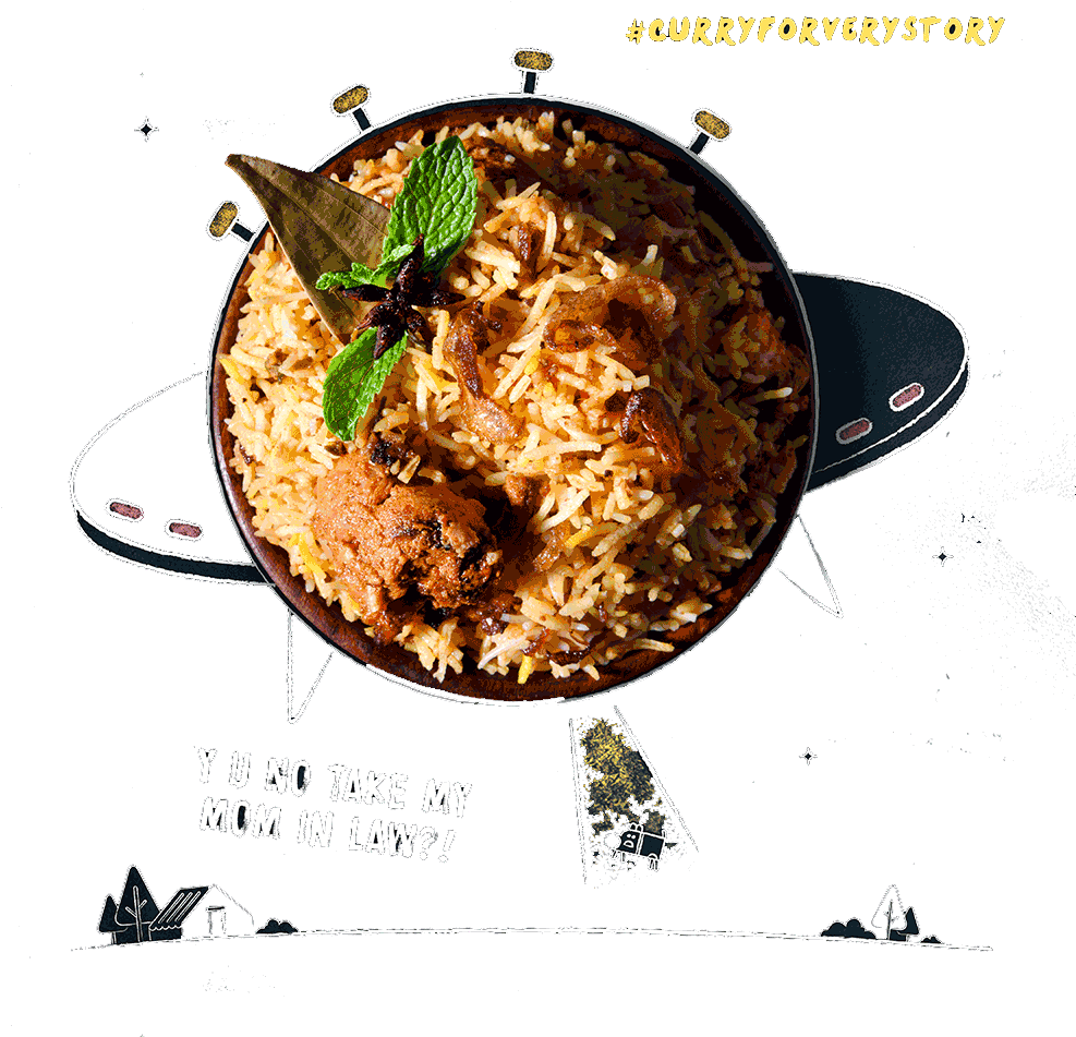 Delicious Veg Biryani Space Adventure