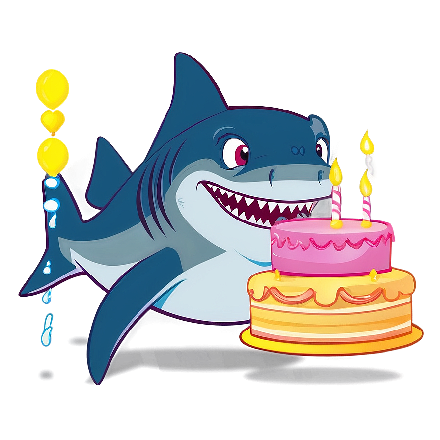 Delightful Birthday Shark Picture Png Hjf