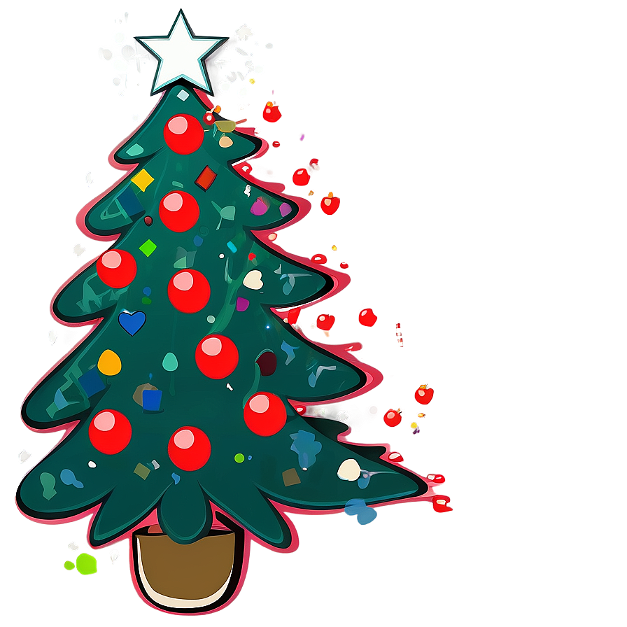 Delightful Christmas Tree Graphic Png 06252024