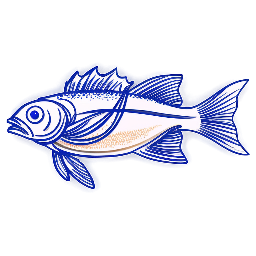 Delightful Fish Sketch Png Ban49