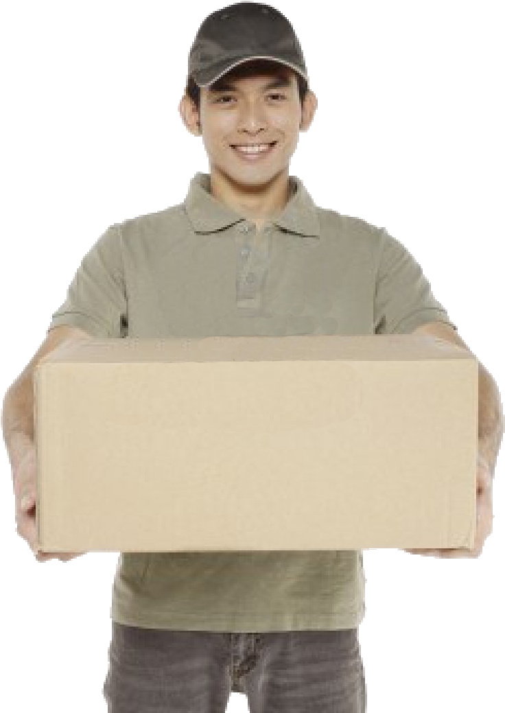 Delivery Man Holding Parcel