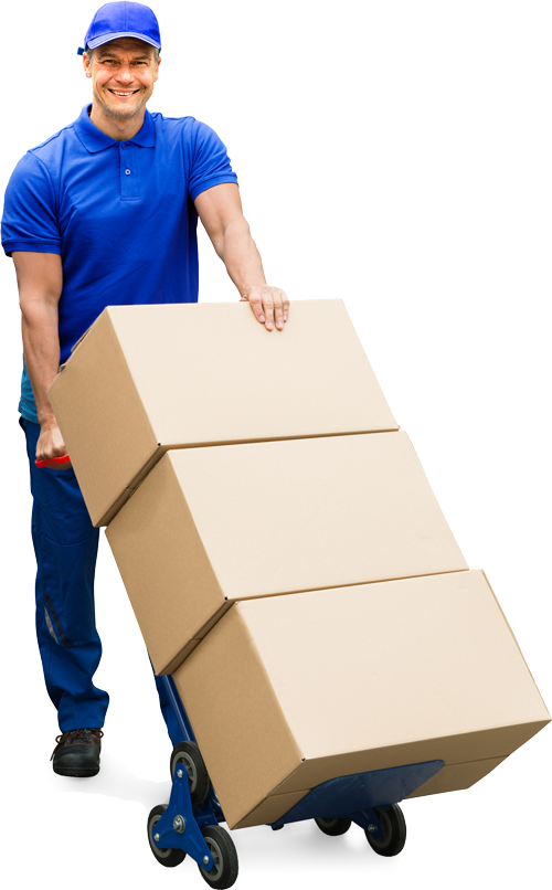 Delivery Manwith Hand Truckand Boxes