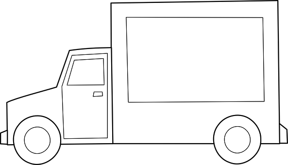 Delivery Truck Outline Graphic