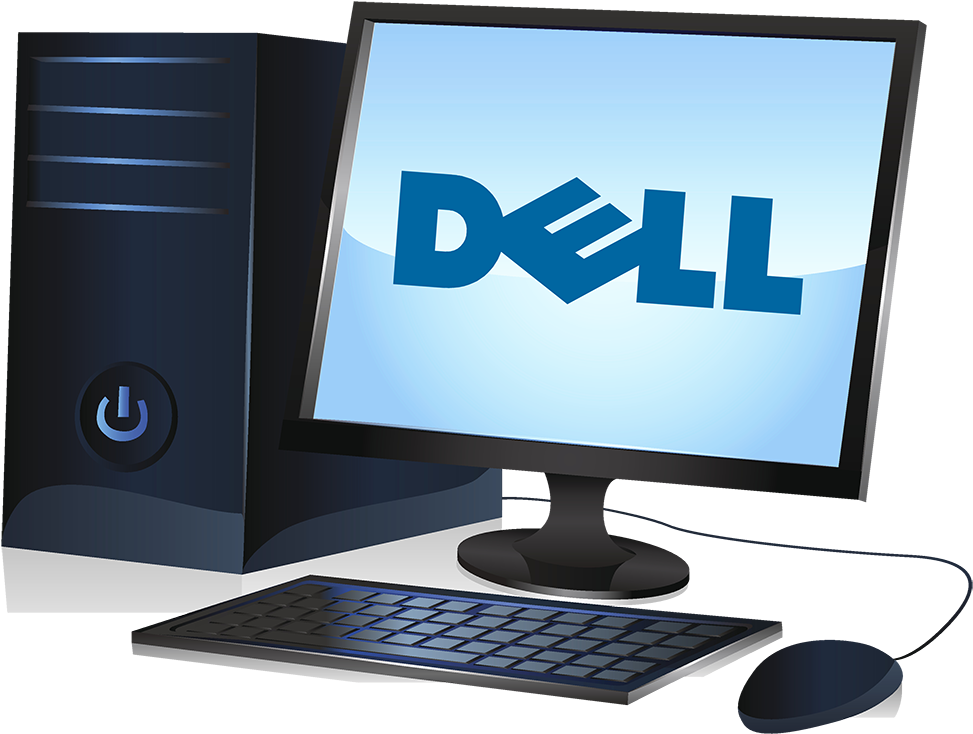 Dell Desktop Setup PNG with transparent background
