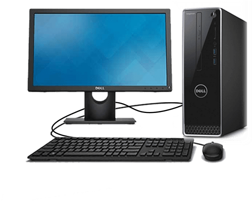Dell Desktop Setup PNG with transparent background
