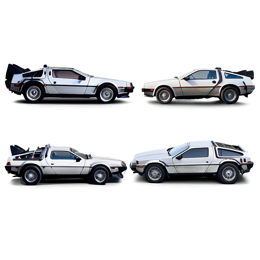 Delorean Through The Decades Evolution Png Gpy