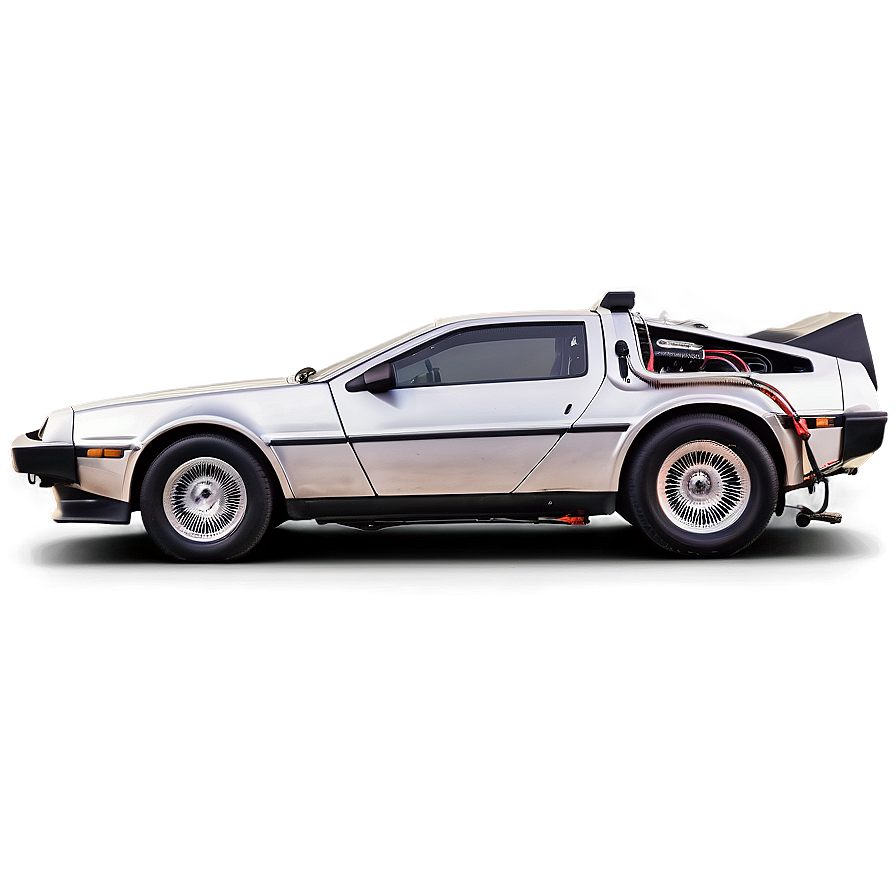 Delorean With Gullwing Doors Open Png 11