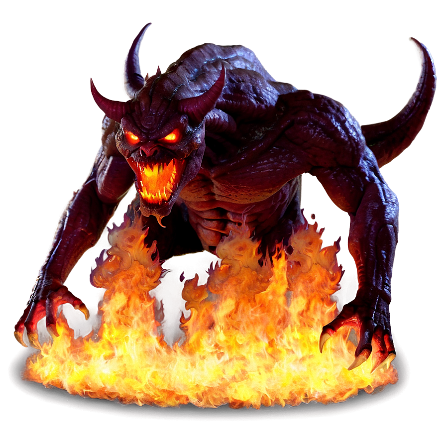 Demon In Flames Png Vcq90