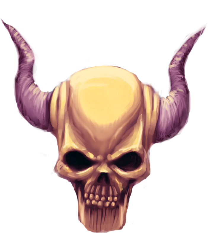 Demon_ Skull_with_ Horns