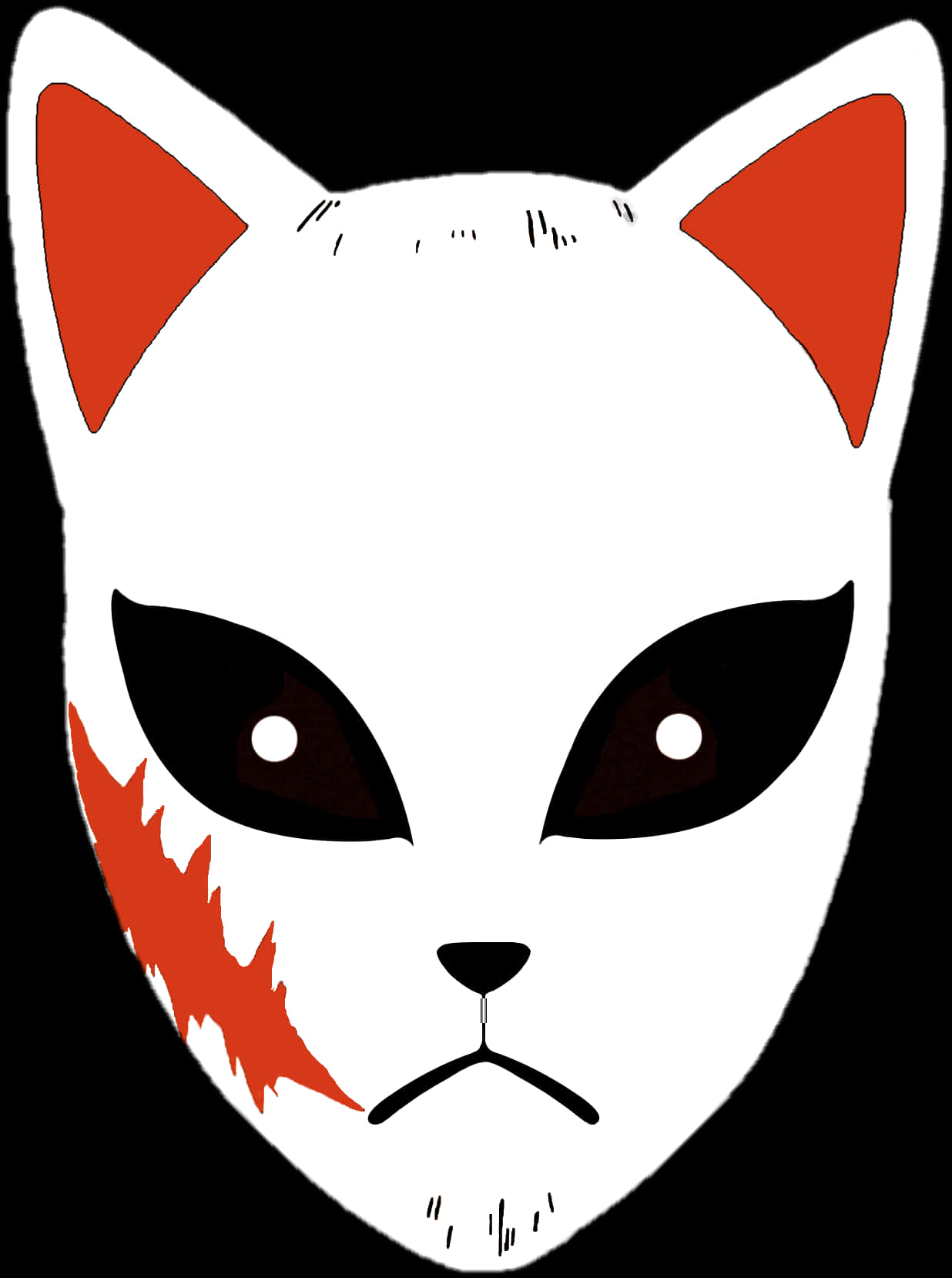 Demon_ Slayer_ Fox_ Mask_ Vector