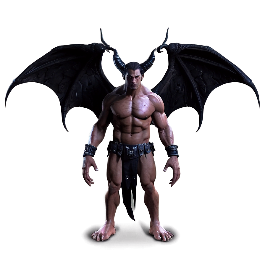 Demon With Black Wings Png Hio