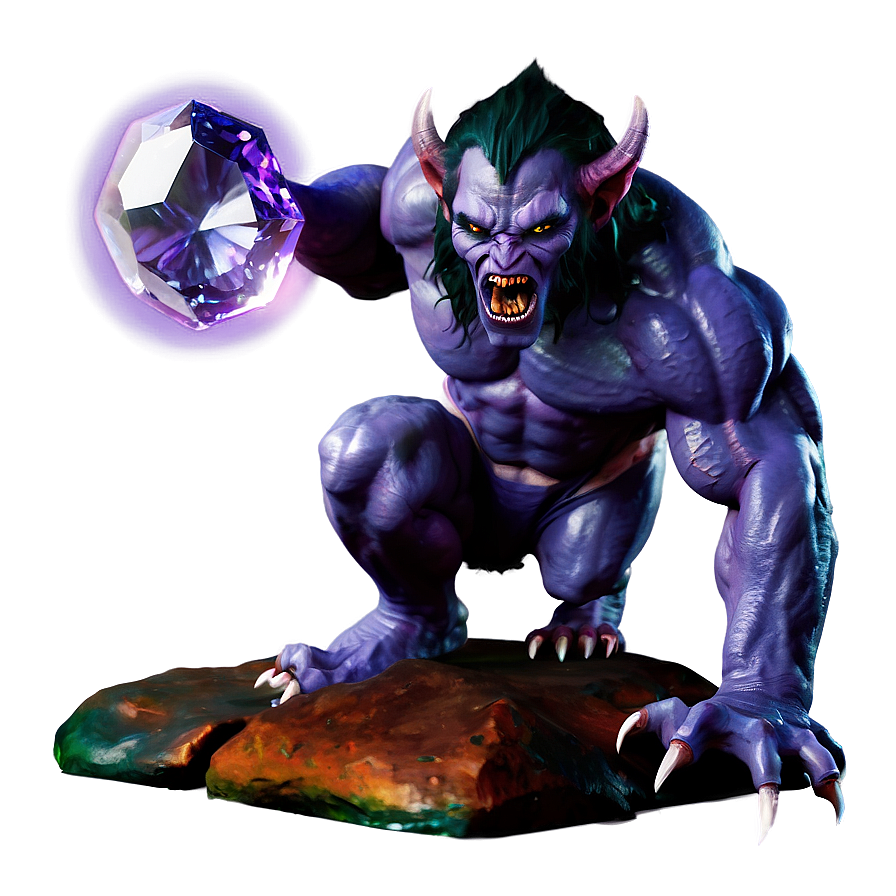 Demon With Crystal Png 05062024