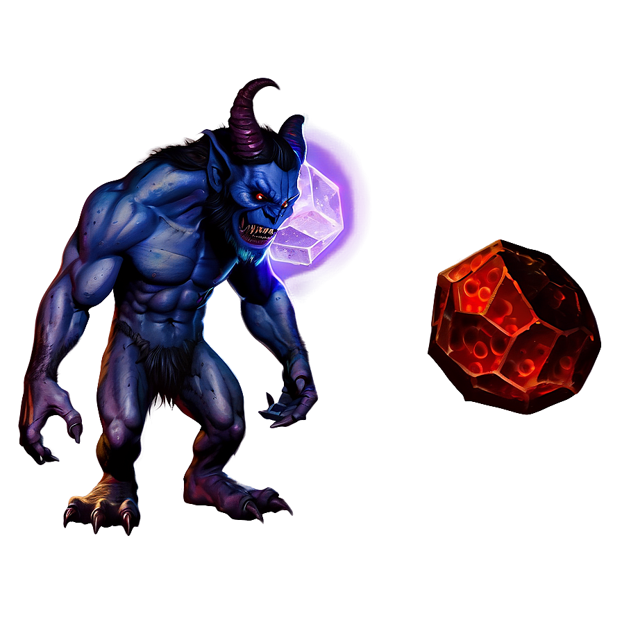 Demon With Crystal Png Bgh