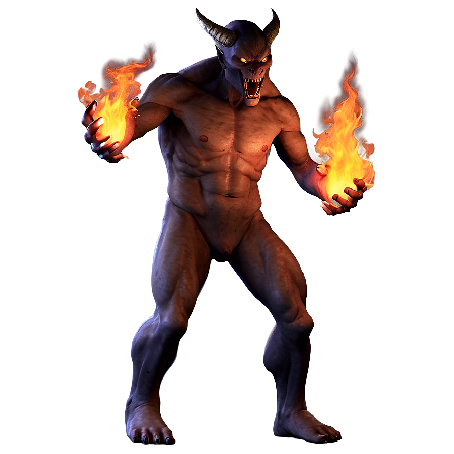 Demon With Fire Png Wuh