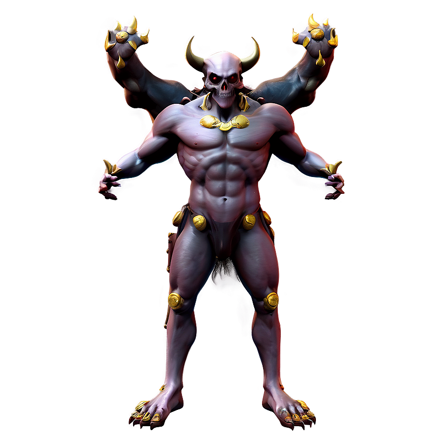 Demon With Skulls Png Lwv43