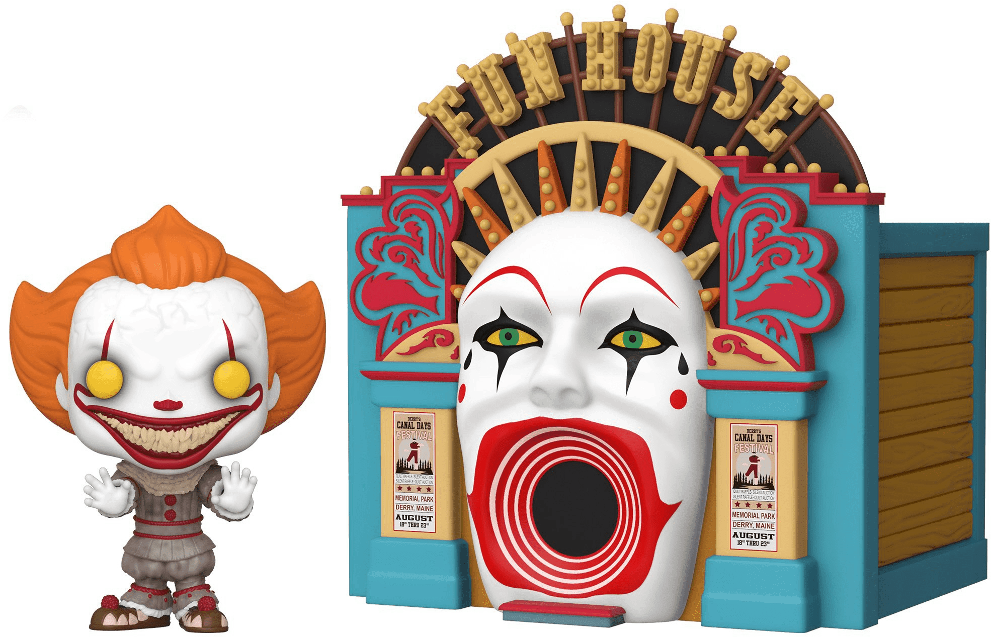 Demonic Pennywise With Funhouse Pop - Pennywise With Funhouse Pop, HD Png Download PNG with transparent background