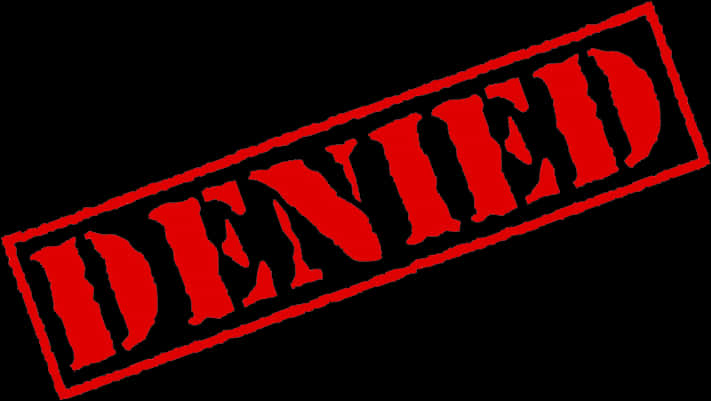 Denied Stamp Red Black Background