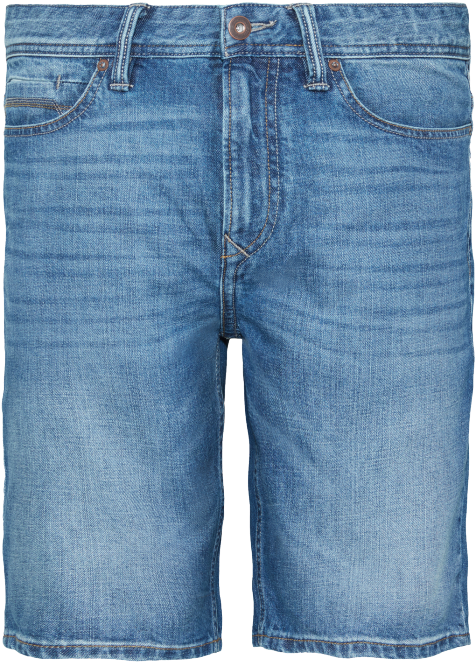 Denim Bermuda Shorts Front View