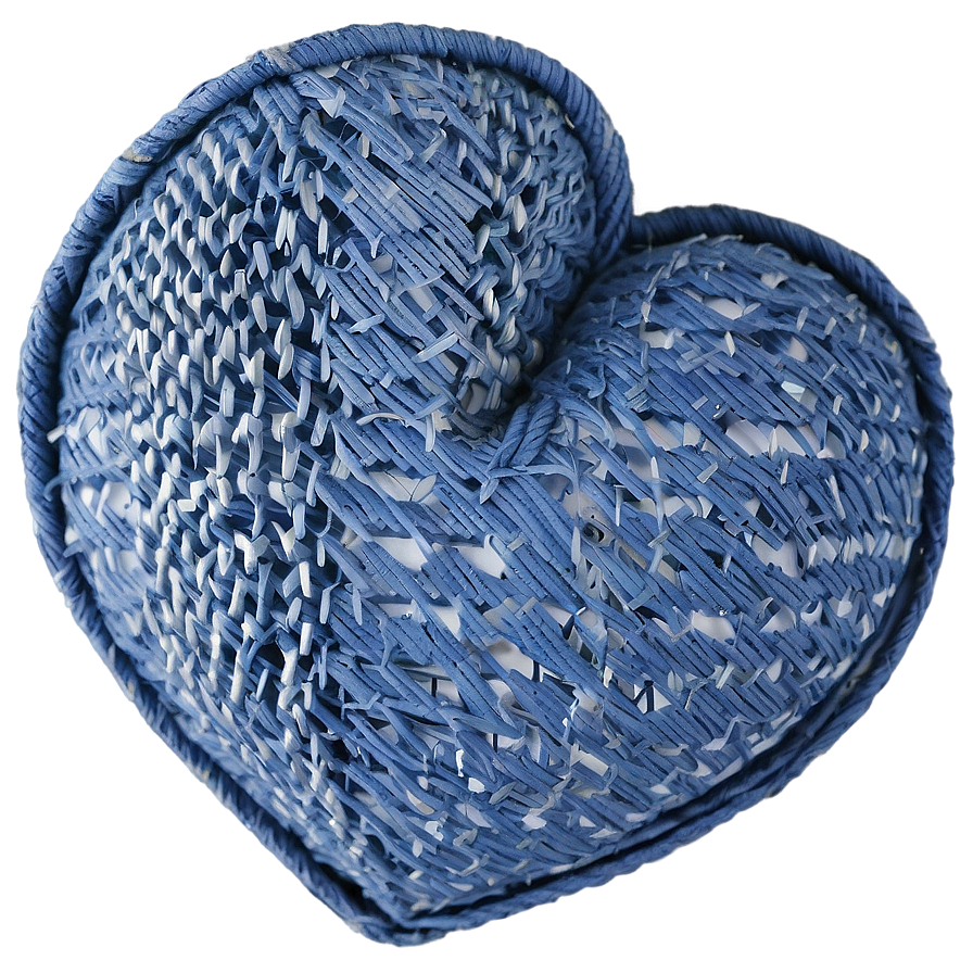 Denim Blue Heart Png 06272024