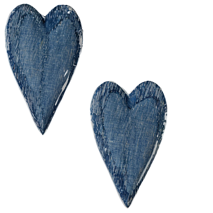 Denim Blue Heart Png 14