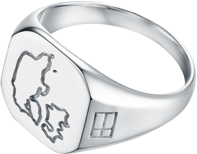 Denmark Outline Signet Ring