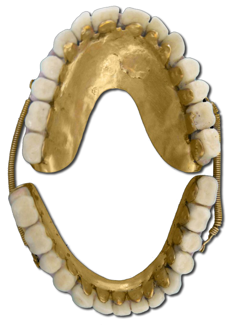 Dental Impression Gold Teeth PNG with transparent background