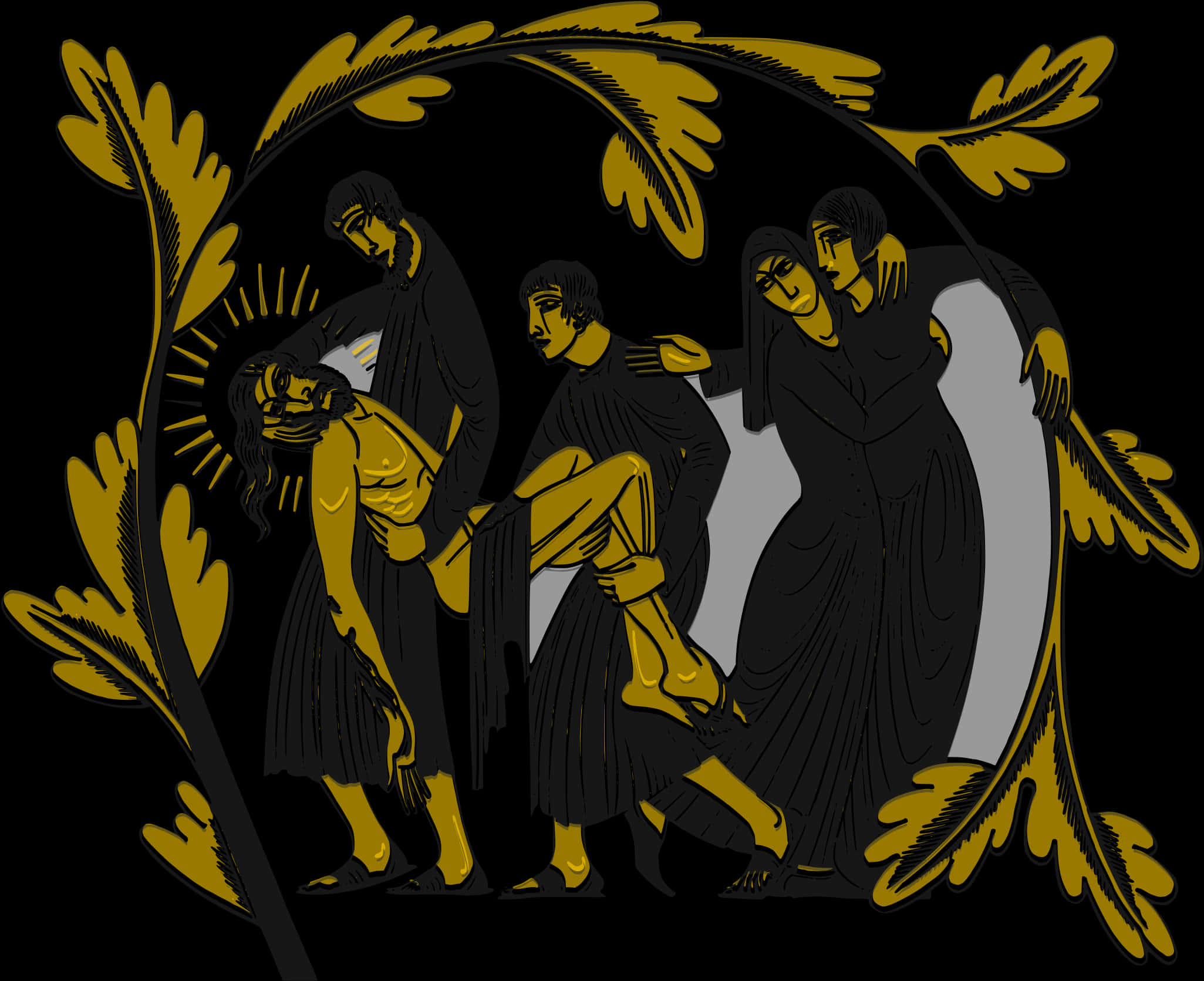 Jesus Christ Disembodied - Eric Gill Engravings Four Gospels, HD Png Download PNG with transparent background
