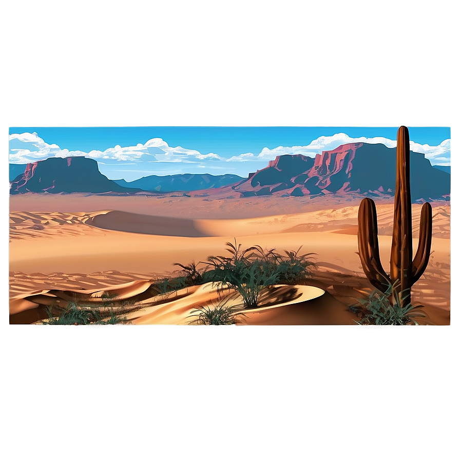 Desert Adventure Landscape Png Irx83