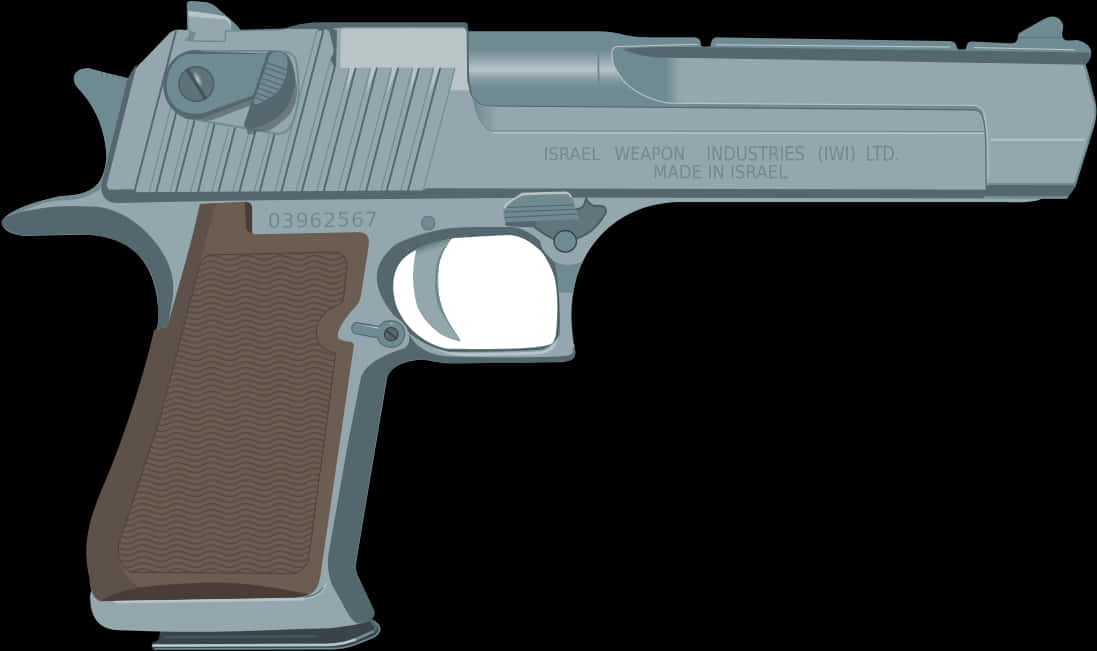 Desert Eagle Pistol Vector Illustration