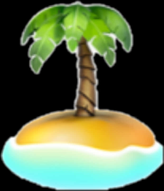 Desert_ Island_ Emoji PNG with transparent background