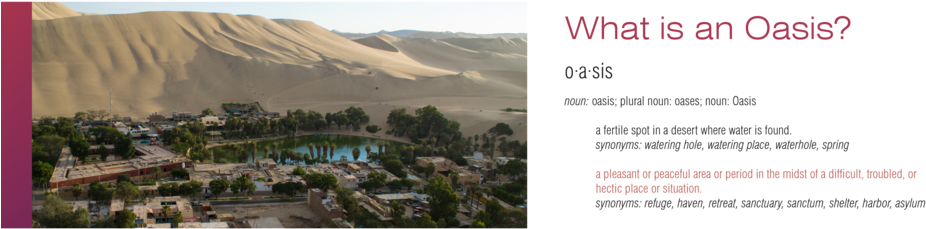 Desert Oasis Landscape PNG with transparent background