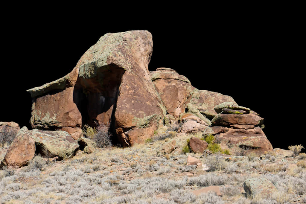 Desert Rock Formation PNG with transparent background