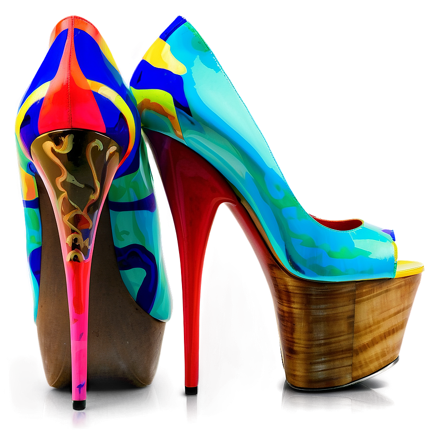 Designer Platform Heels PNG 06122024 PNG with transparent background