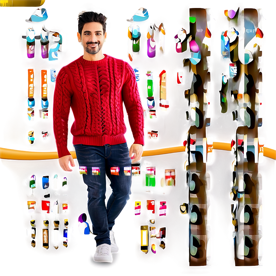 Designer Red Sweater Png 86