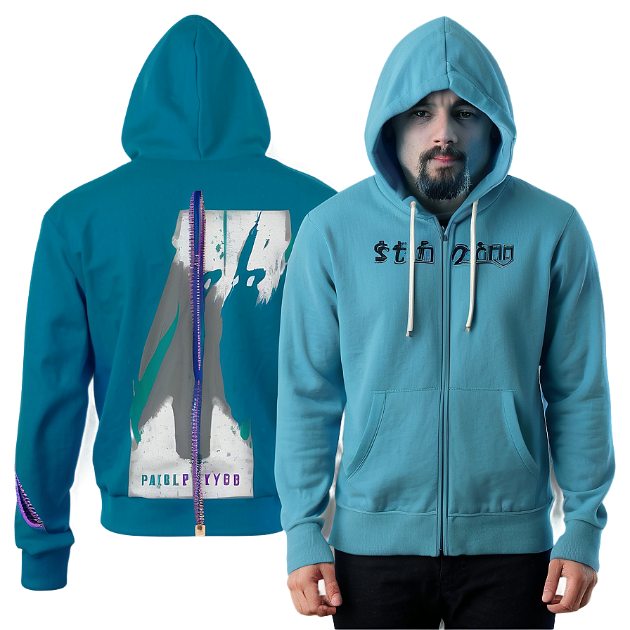 Designer Zip Up Hoodie Png Aha86